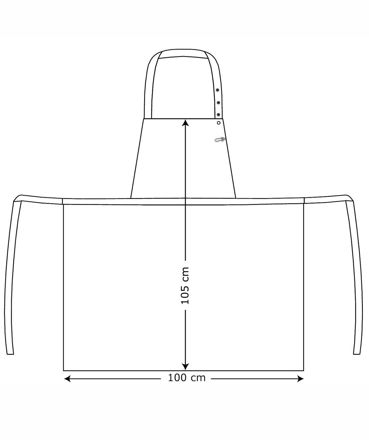 Kentaur bib apron, Black/White, Black/White, large image number 1