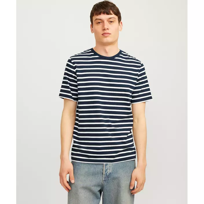 Jack & Jones JJEORGANIC Basic T-shirt, Navy Blazer/Cloud Dancer, large image number 1
