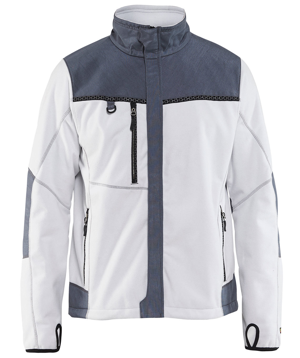 Bl&aring;kl&auml;der fleecejacka, Vit/Gr&aring;