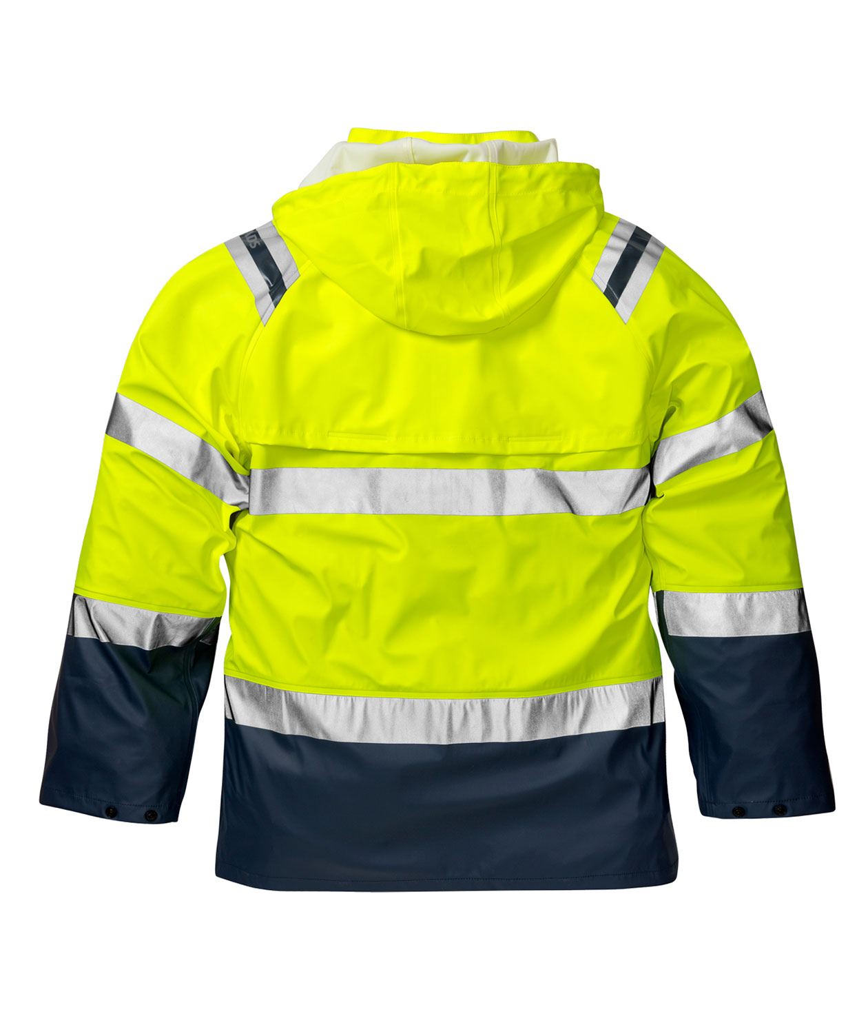 Fristads rain jacket 4624, Hi-vis Yellow/Marine, large image number 1
