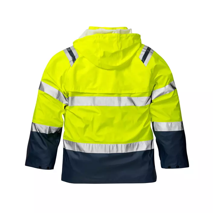 Fristads rain jacket 4624, Hi-vis Yellow/Marine, large image number 1