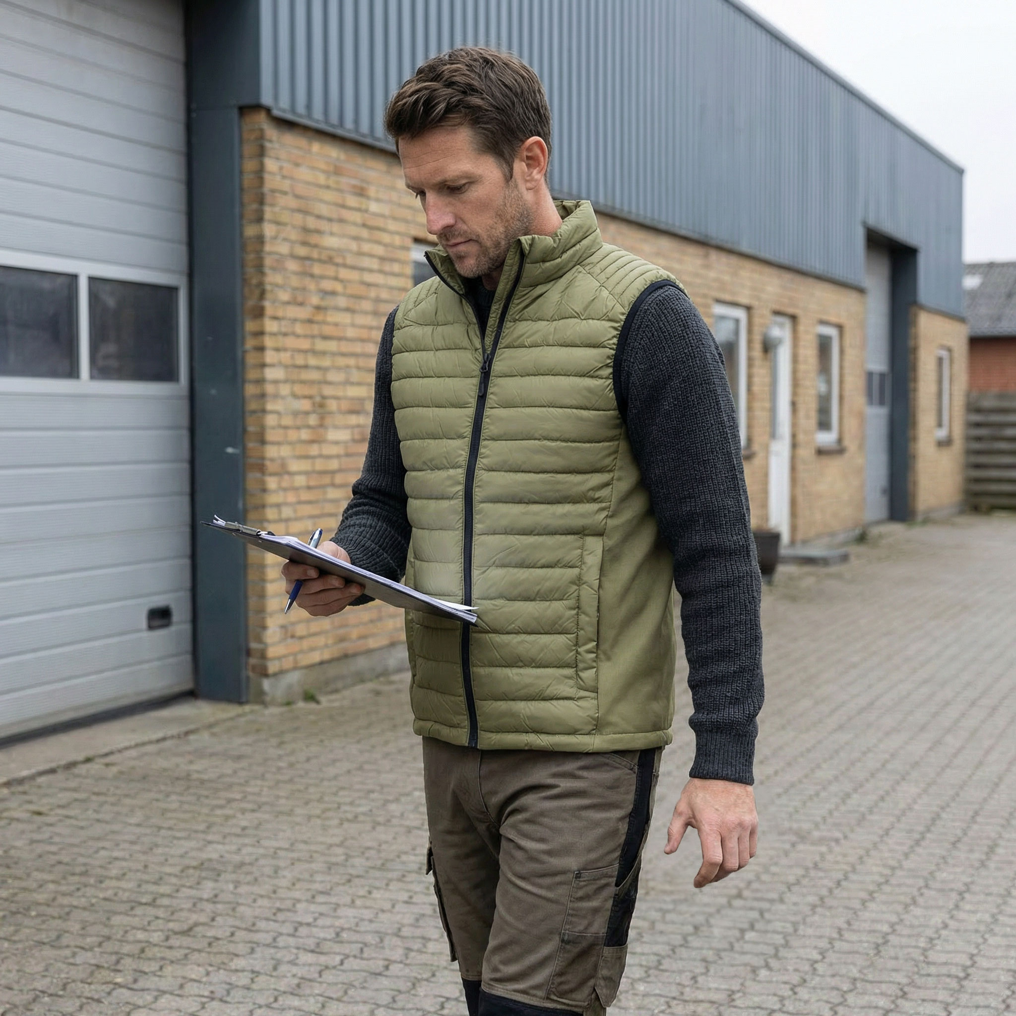 Stadsing vatteret vest, Olive green, large image number 1