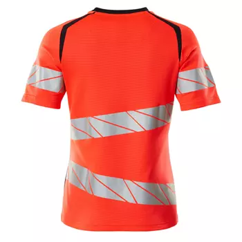 Mascot Accelerate Safe Damen T-Shirt, Hi-Vis Rot/Dunkel Marine