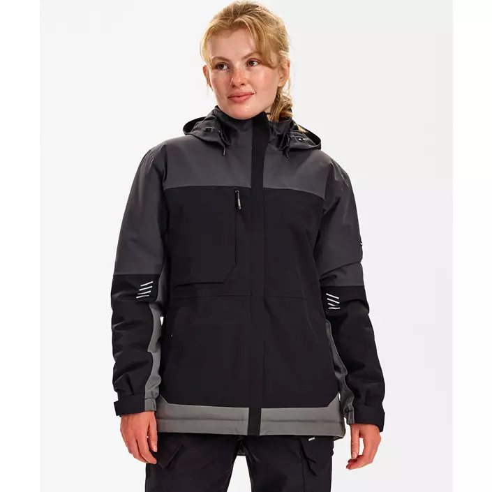 Engel Entire dame vinterjakke, Black/Anthracite Grey, large image number 2