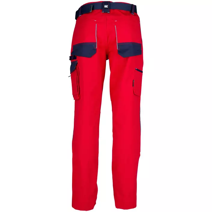 Kramp Original work trousers with belt, Red/Marine Blue, large image number 2