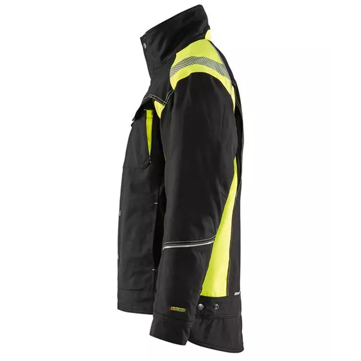 Blåkläder winter work jacket, Black/Yellow, large image number 5