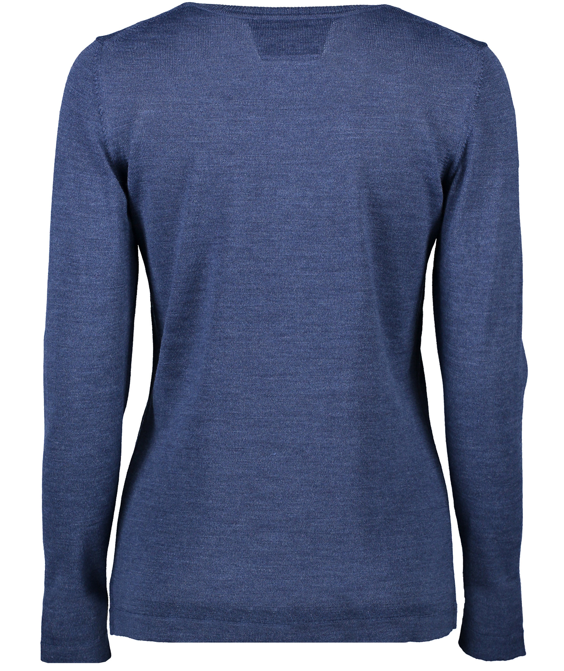 Seven Seas women's knitted pullover with merino wool, Blue melange