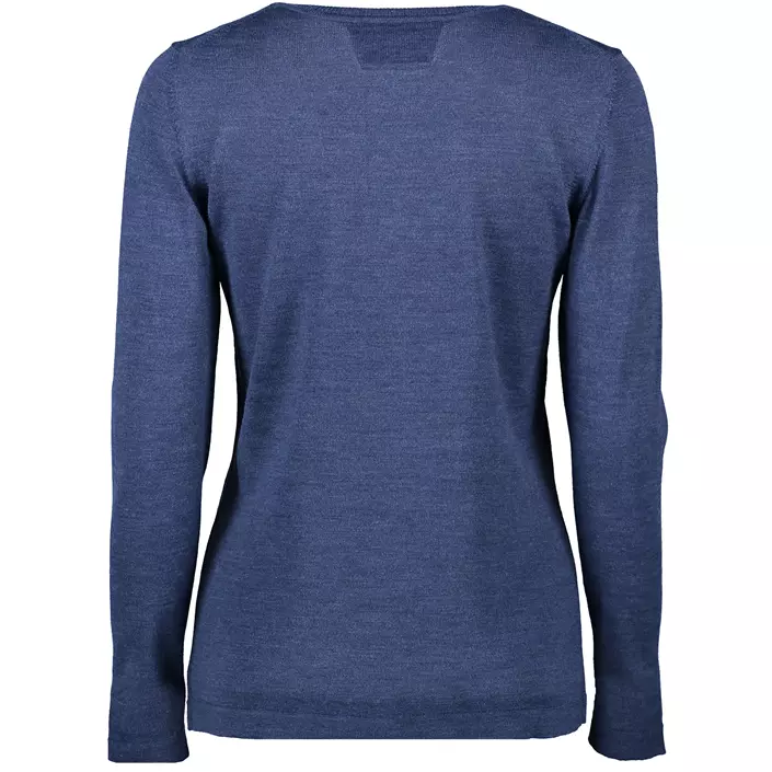 Seven Seas women's knitted pullover with merino wool, Blue melange, large image number 1