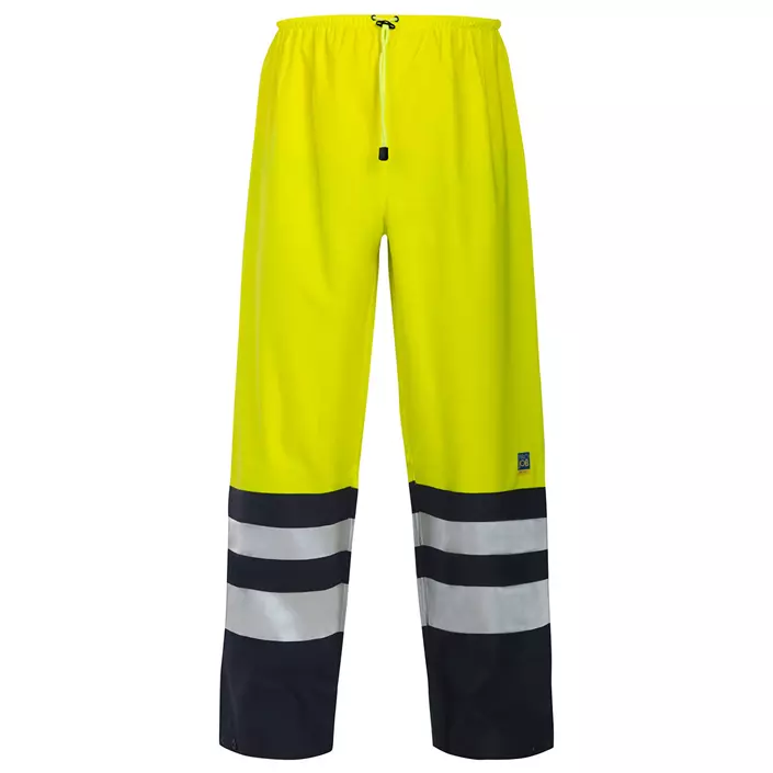 ProJob rain trousers 6504, Hi-Vis yellow/marine, large image number 0
