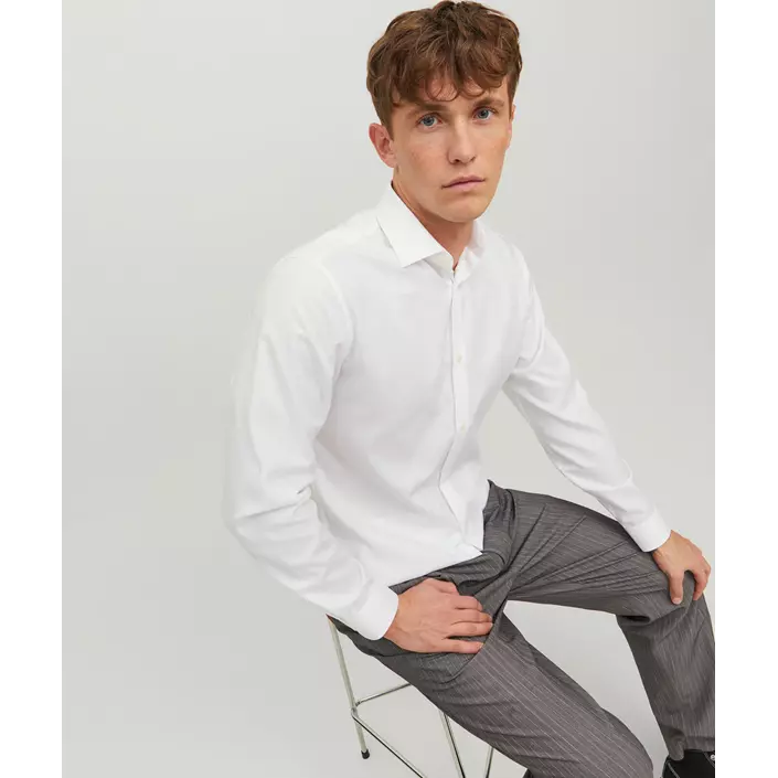 Jack & Jones Premium JPRBLAPARKER Slim fit skjorte, Hvid, large image number 4