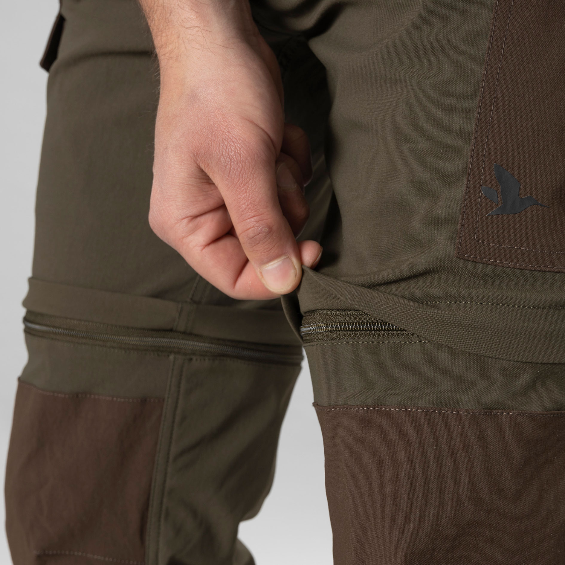 Seeland Birch Zip-off trousers, Pine Green/Demitasse Brown, large image number 6