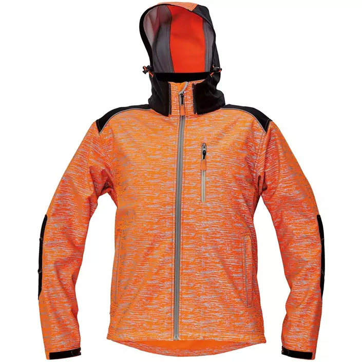 Cerva Knoxfield softshell jacket, Hi-vis Orange, large image number 0