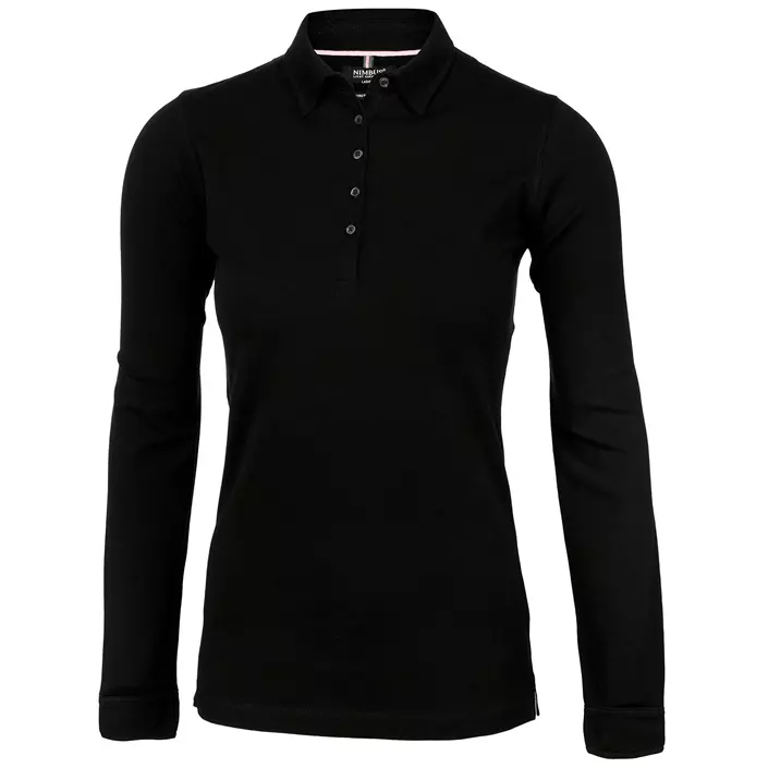 Nimbus Carlington long-sleeved women's polo shirt, Black, large image number 0