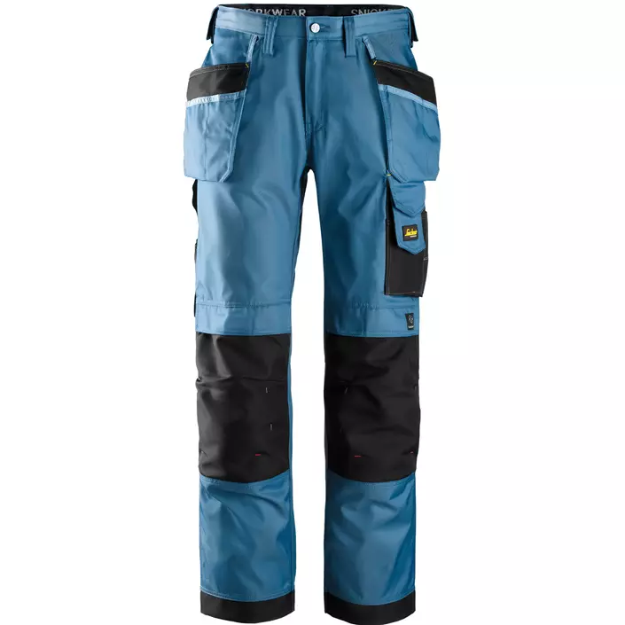 Snickers craftsman’s work trousers DuraTwill 3212, Ocean Blue/Black, large image number 0