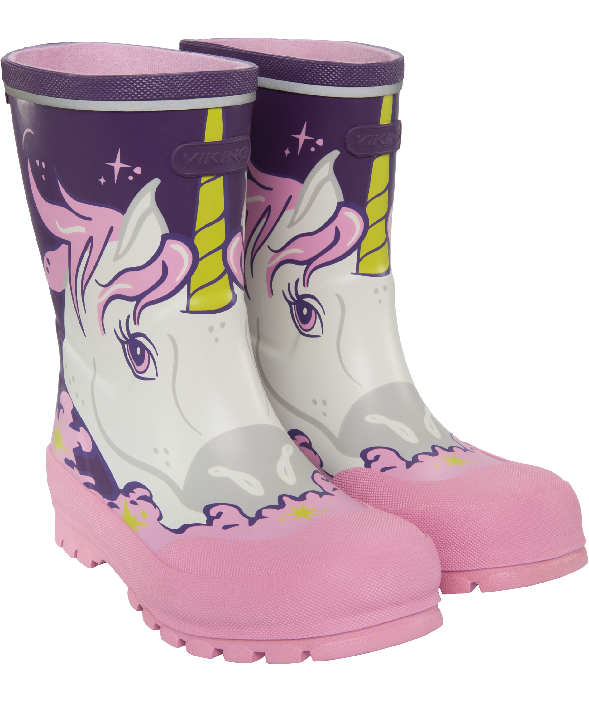 Viking Jolly Print Gummistiefel f&uuml;r Kinder, Lila/multi, Lila/multi, large image number 3