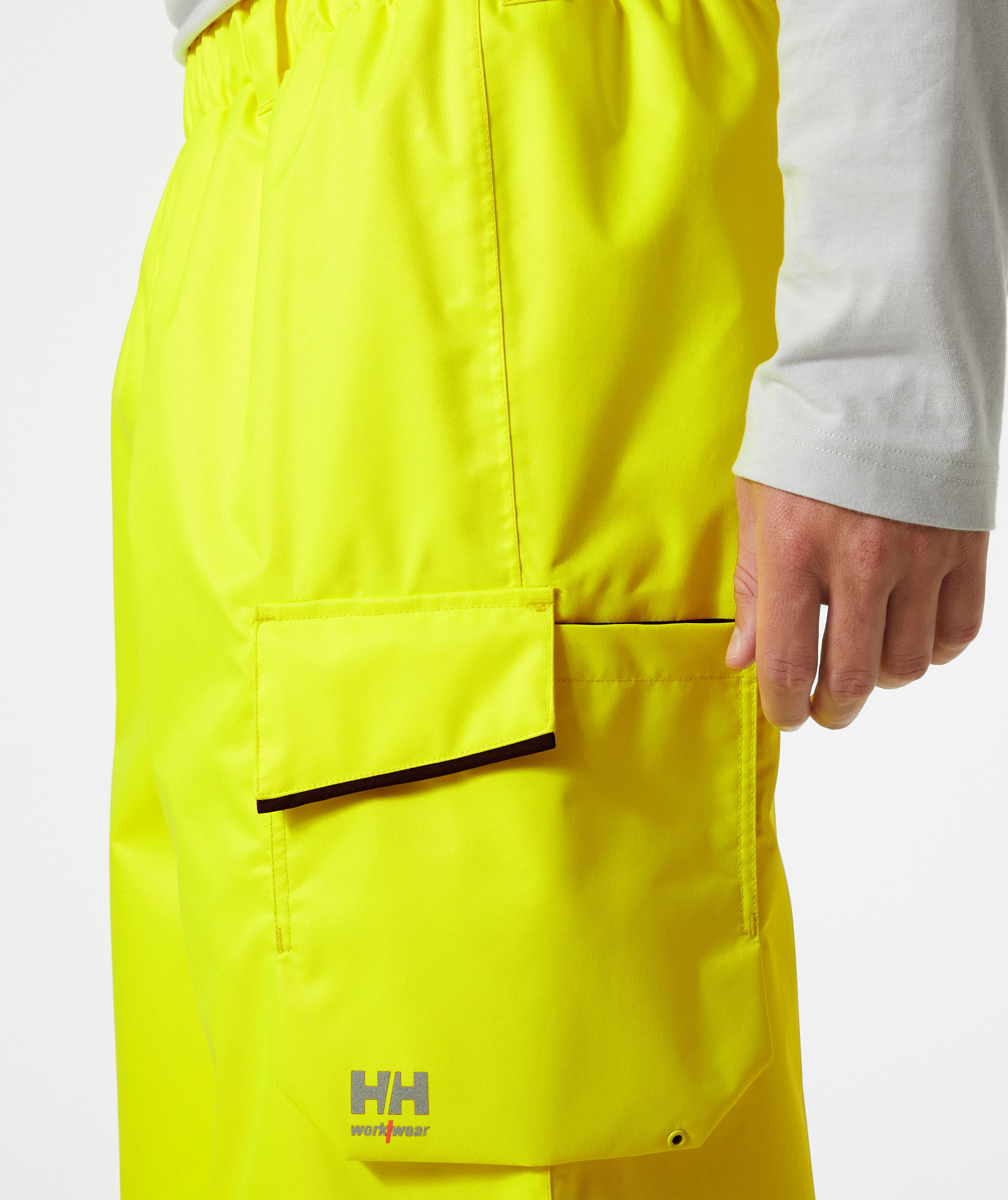Helly Hansen UC-ME skallbukse, Hi-vis Gul/Ebony, large image number 4