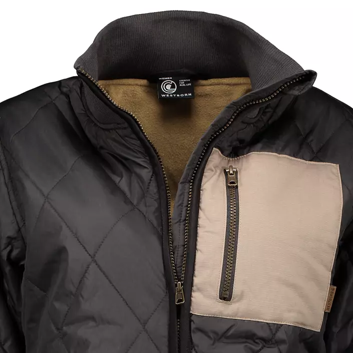 Westborn lång termojacka dam, Black, large image number 5