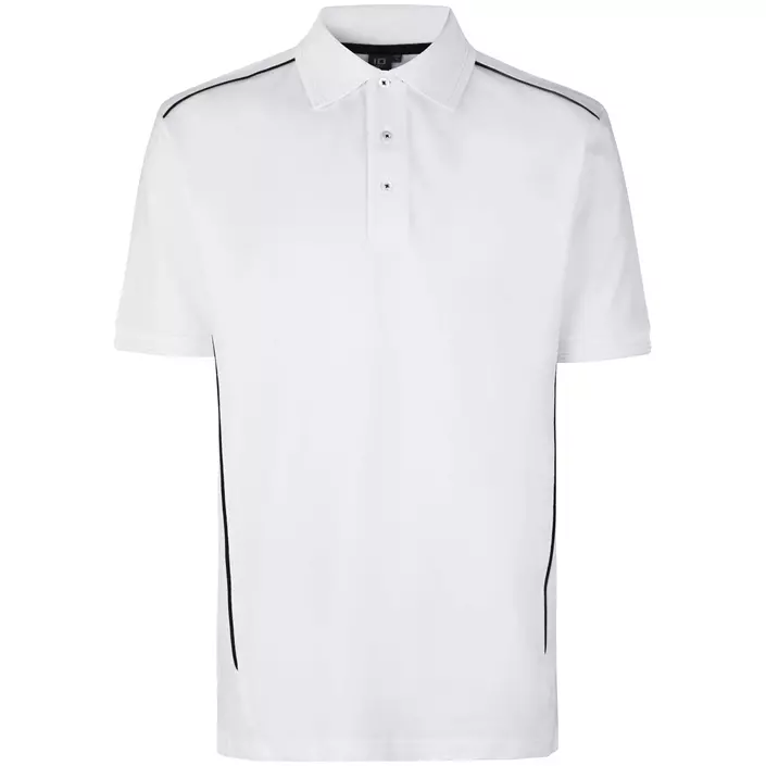 ID PRO Wear pipings polo T-skjorte, Hvit, large image number 0