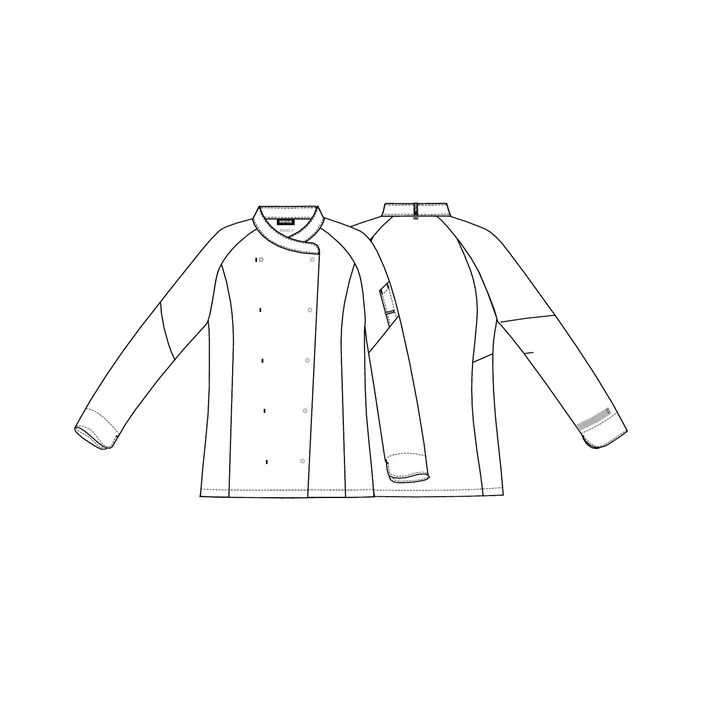 Kentaur women’s chefs-/waitress jacket, Black, large image number 2