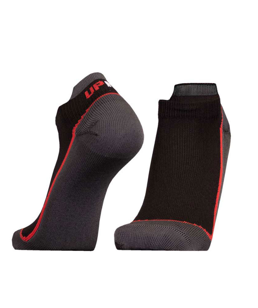 UphillSport Bermuda golf socks, Dark Grey/Black/Red