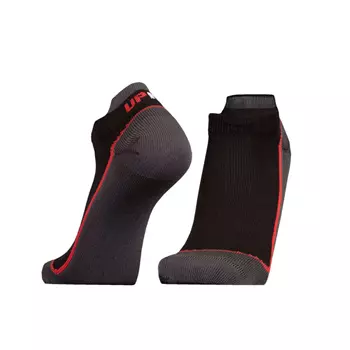 UphillSport Bermuda golf socks, Dark Grey/Black/Red