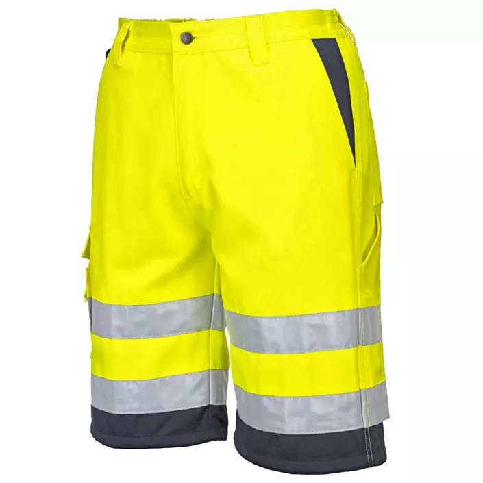 Portwest work shorts, Hi-Vis yellow/marine, large image number 0