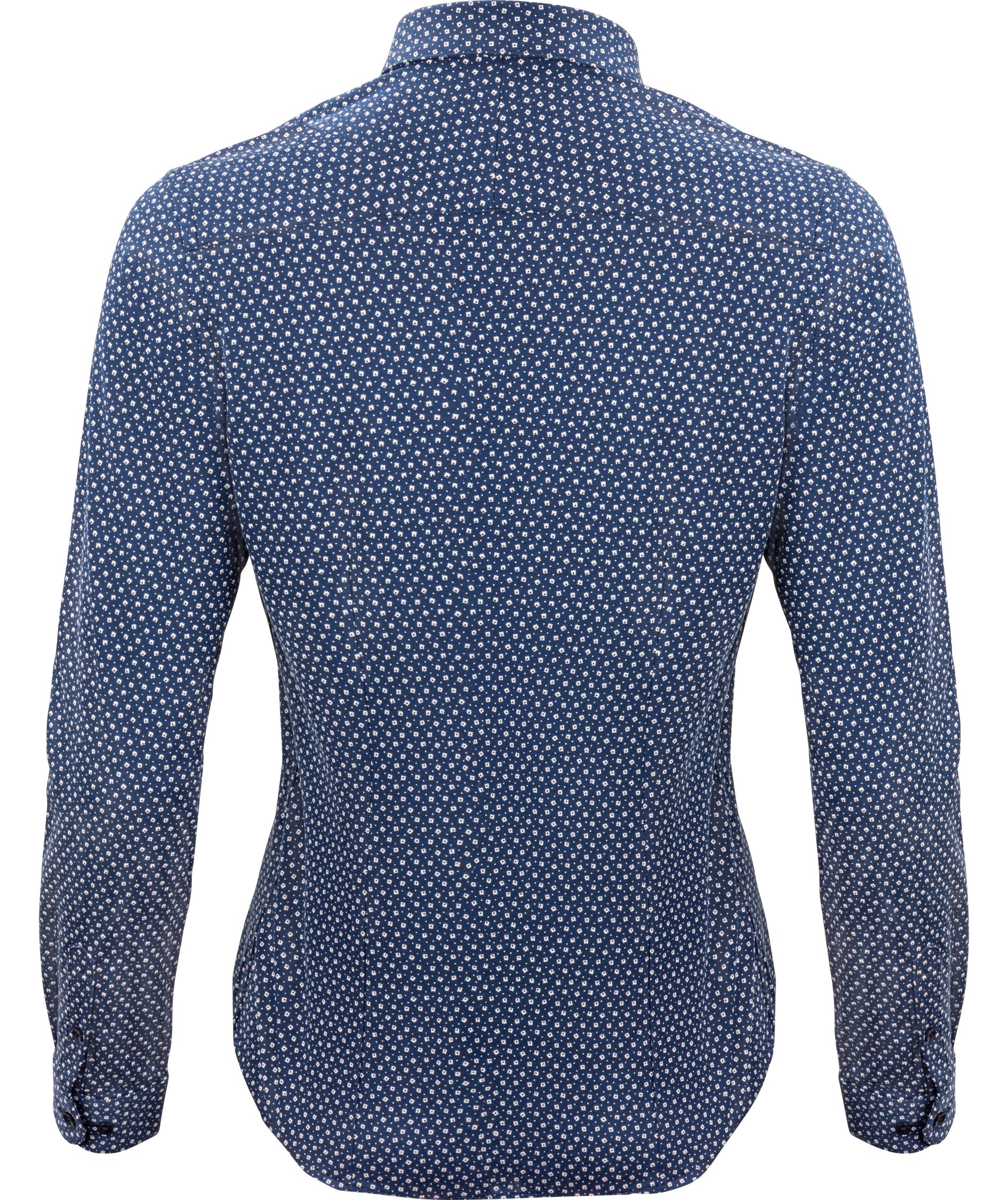 J. Harvest & Frost Piqu&eacute; Indigo Bow 131 lady fit skjorta, Navy Print, large image number 1