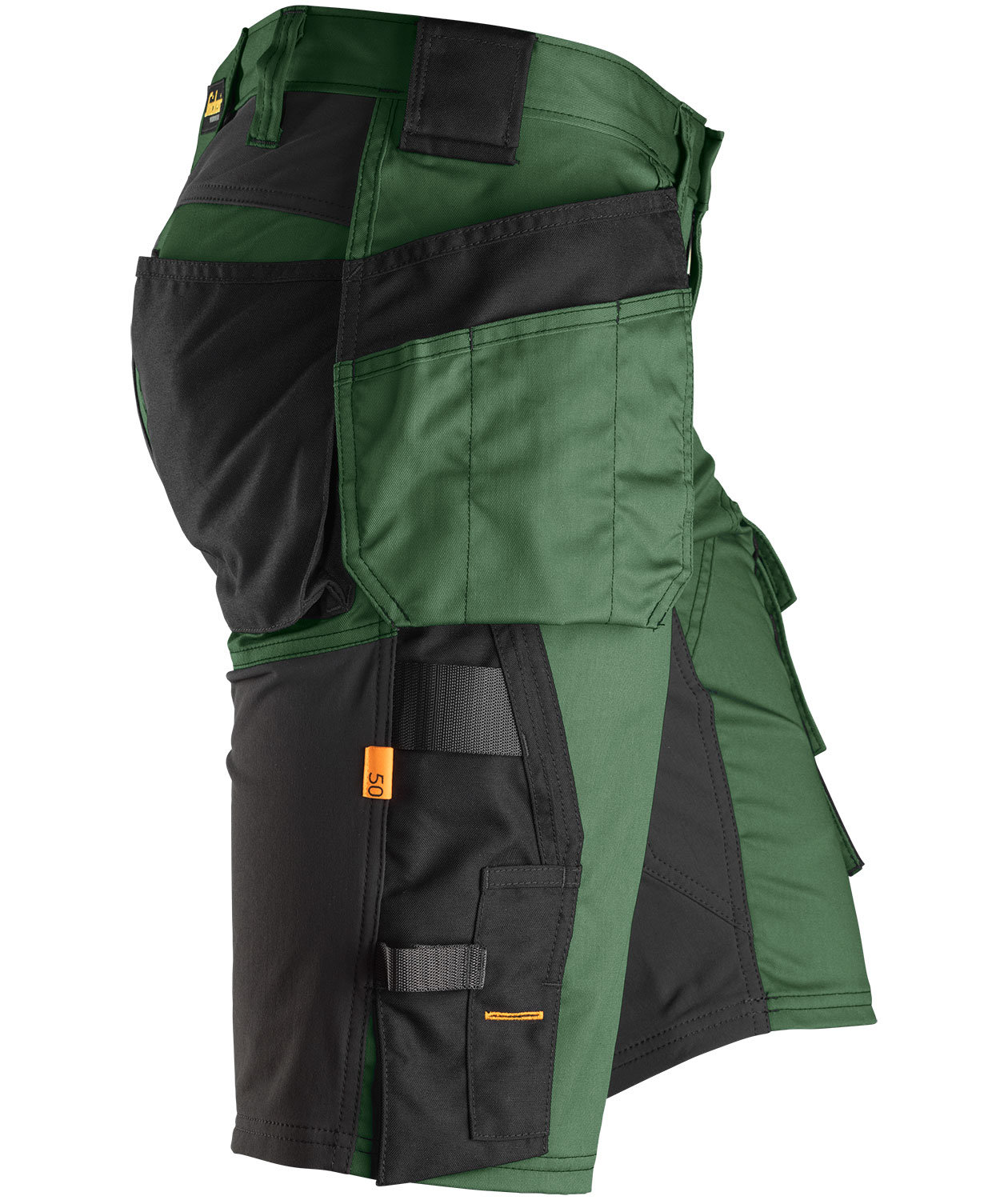 Snickers AllroundWork hantverksshorts 6141, Skog gr&ouml;n/svart, large image number 2