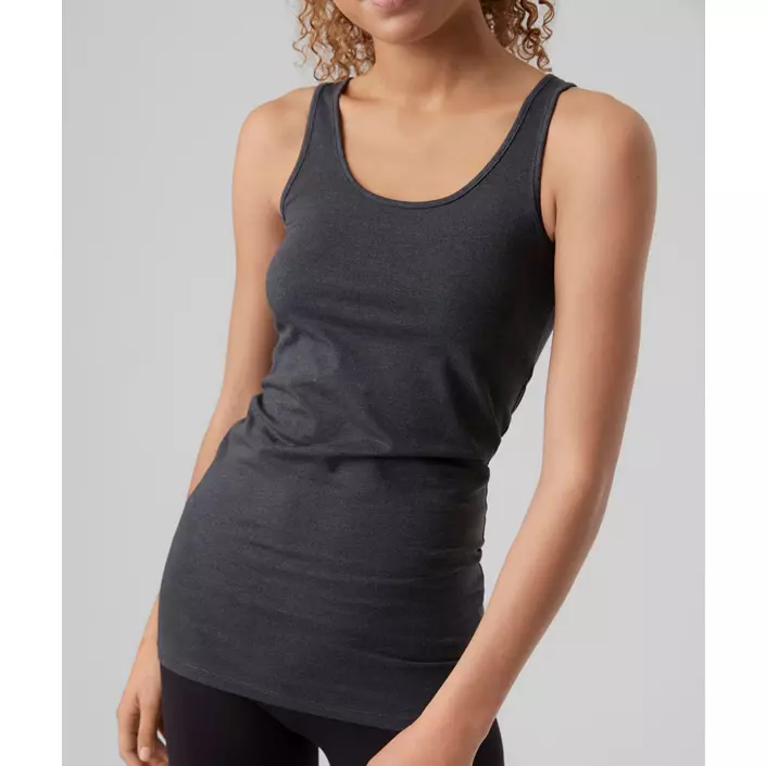 Vero Moda VMMAXI MY SOFT lång linne dam, Dark Grey Melange, large image number 3