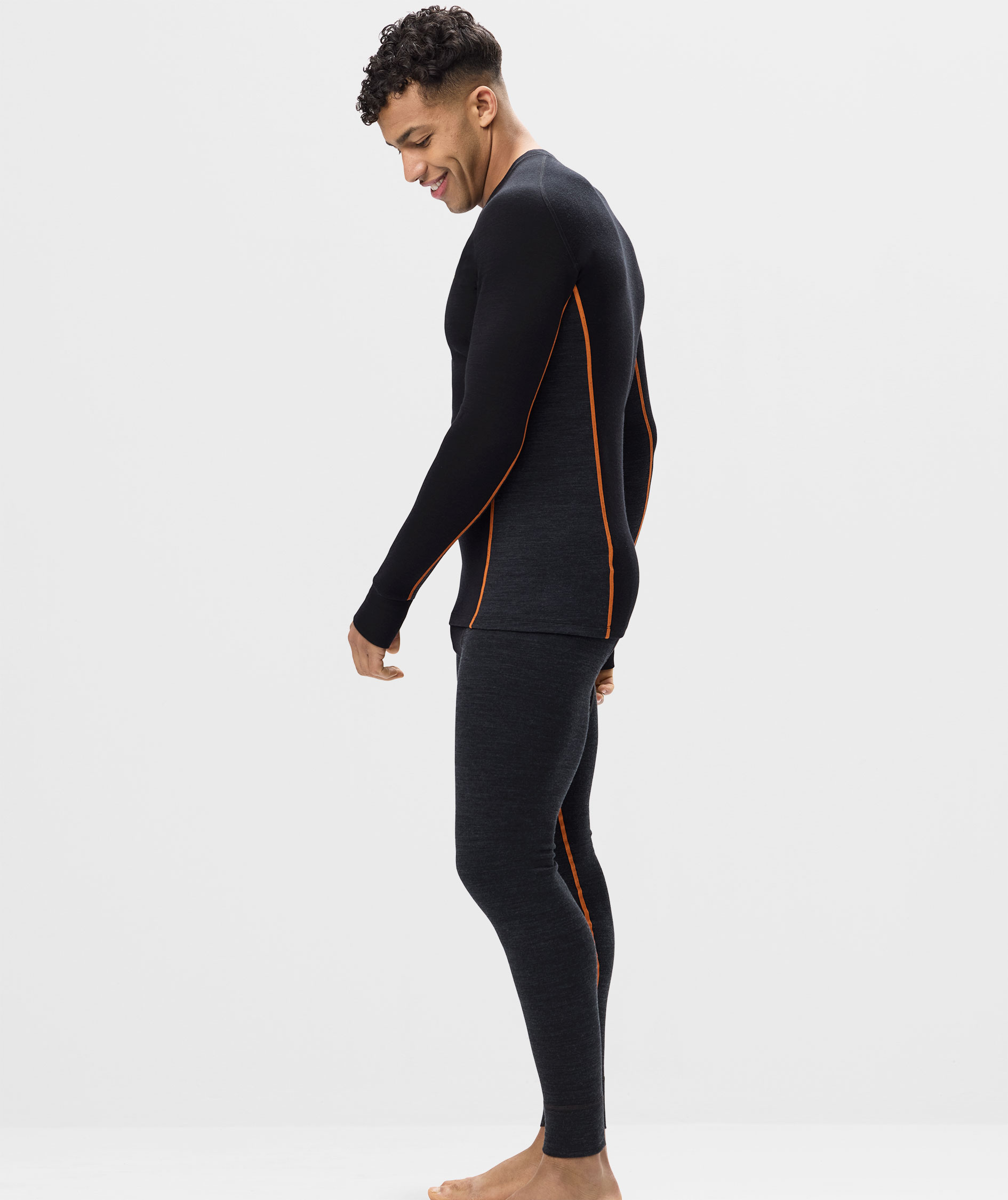 Snickers long-sleeved thermal crewneck with merino wool 9480, Black/Anthracite Melange, large image number 7