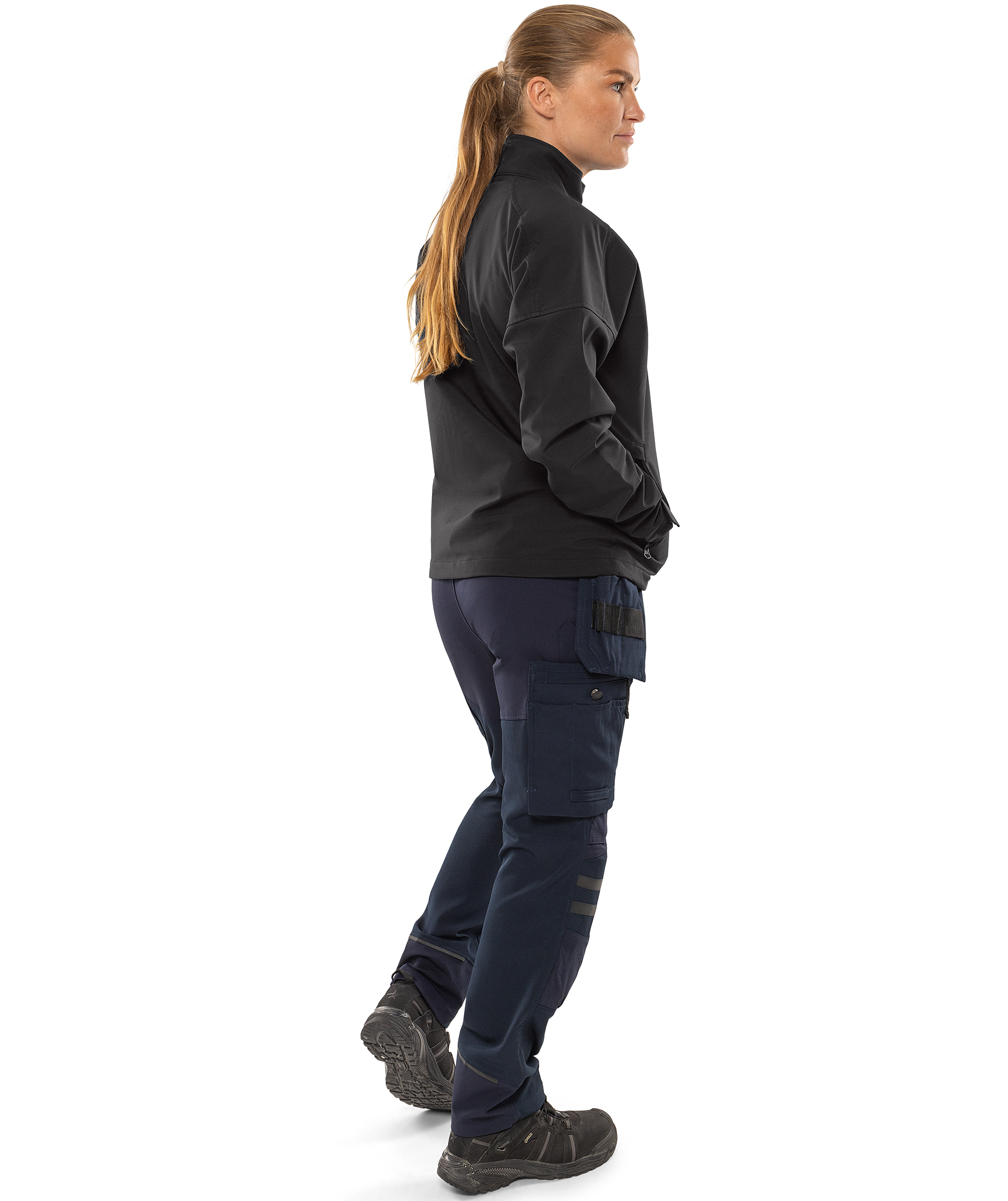 Fristads dame softshelljakke, Svart, large image number 4