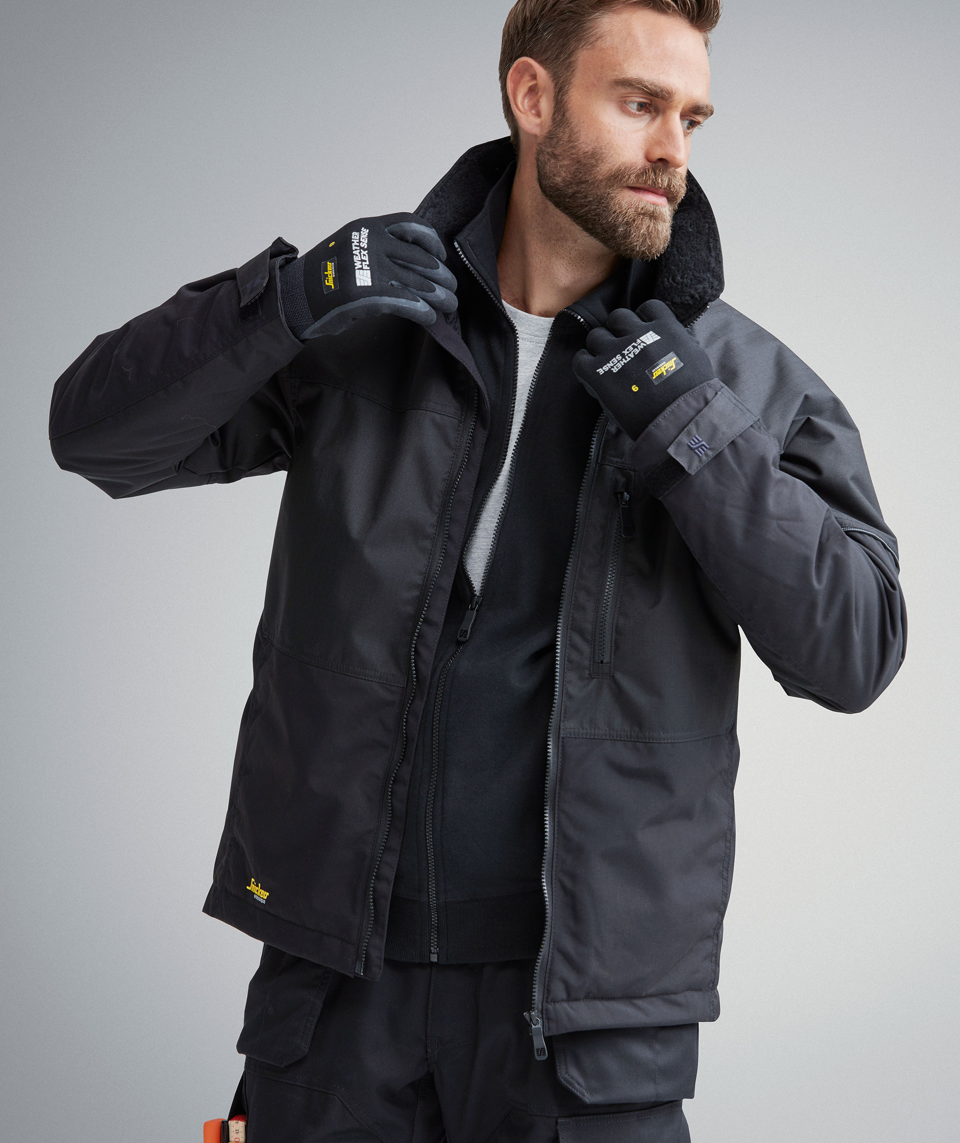Snickers AllroundWork winter jacket 1148, Black, large image number 5