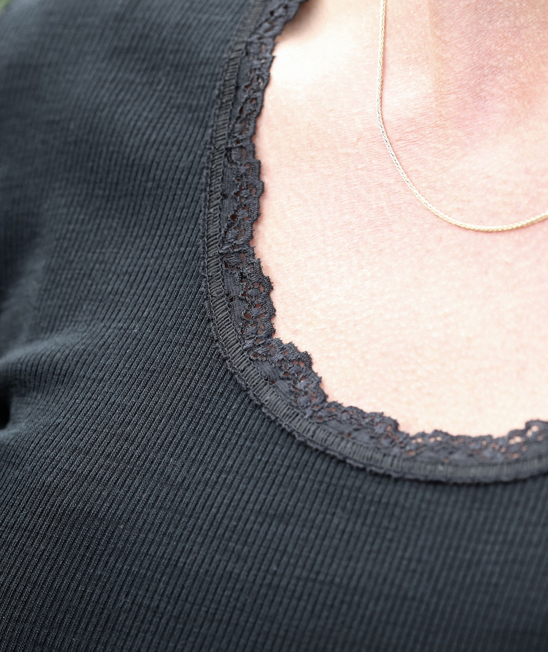 Joha Cecilie dame T-shirt med merinould, Sort, large image number 2