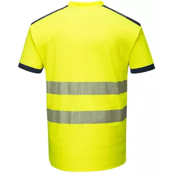 Portwest PW3 T-shirt, Hi-Vis Yellow/Dark Marine