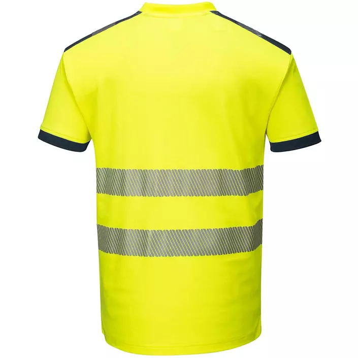 Portwest PW3 T-shirt, Hi-Vis Yellow/Dark Marine, large image number 1