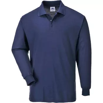 Portwest long-sleeved polo shirt, Marine Blue