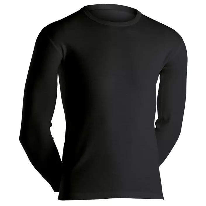 Dovre baselayer sweater with merino wool, Black, large image number 0