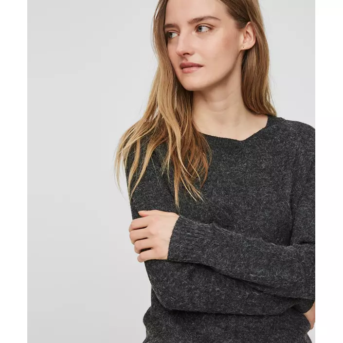 Vero Moda VMDOFFY stickad tröja dam, Black melange, large image number 4