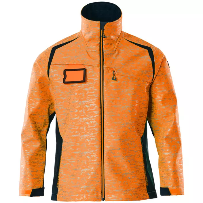 Mascot Accelerate Safe softshell jacket, Hi-Vis Orange/Dark Marine, large image number 0