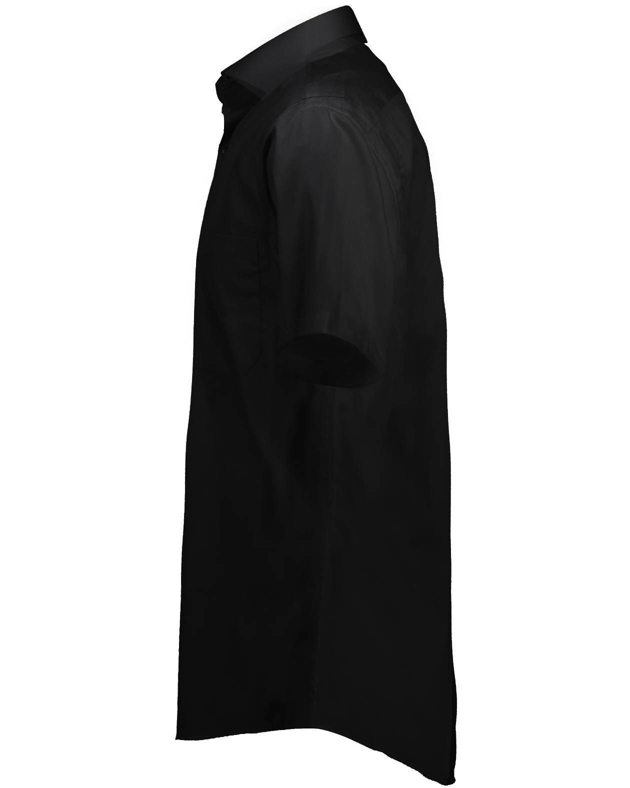 Seven Seas modern fit Poplin kort&aelig;rmet skjorte, Sort, large image number 4