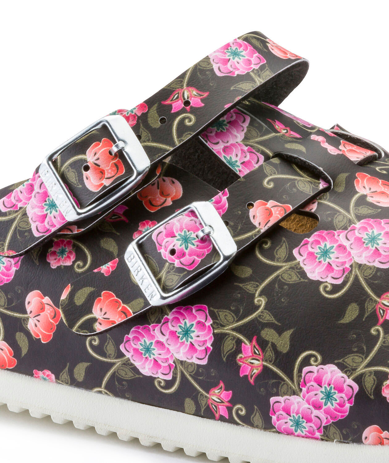 Birkenstock Kay SL Narrow Fit women's sandals, Black/red patterned, large image number 6