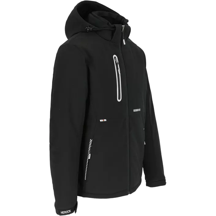 HEROCK Taris fodrad softshelljacka, Black, large image number 6
