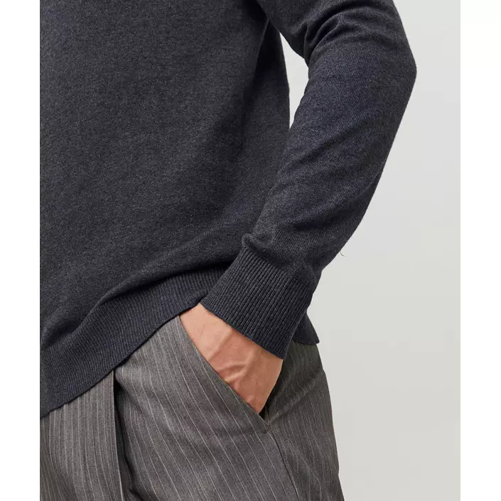 Jack & Jones JJEEMIL stickad polotröja, Dark Grey Melange, large image number 6