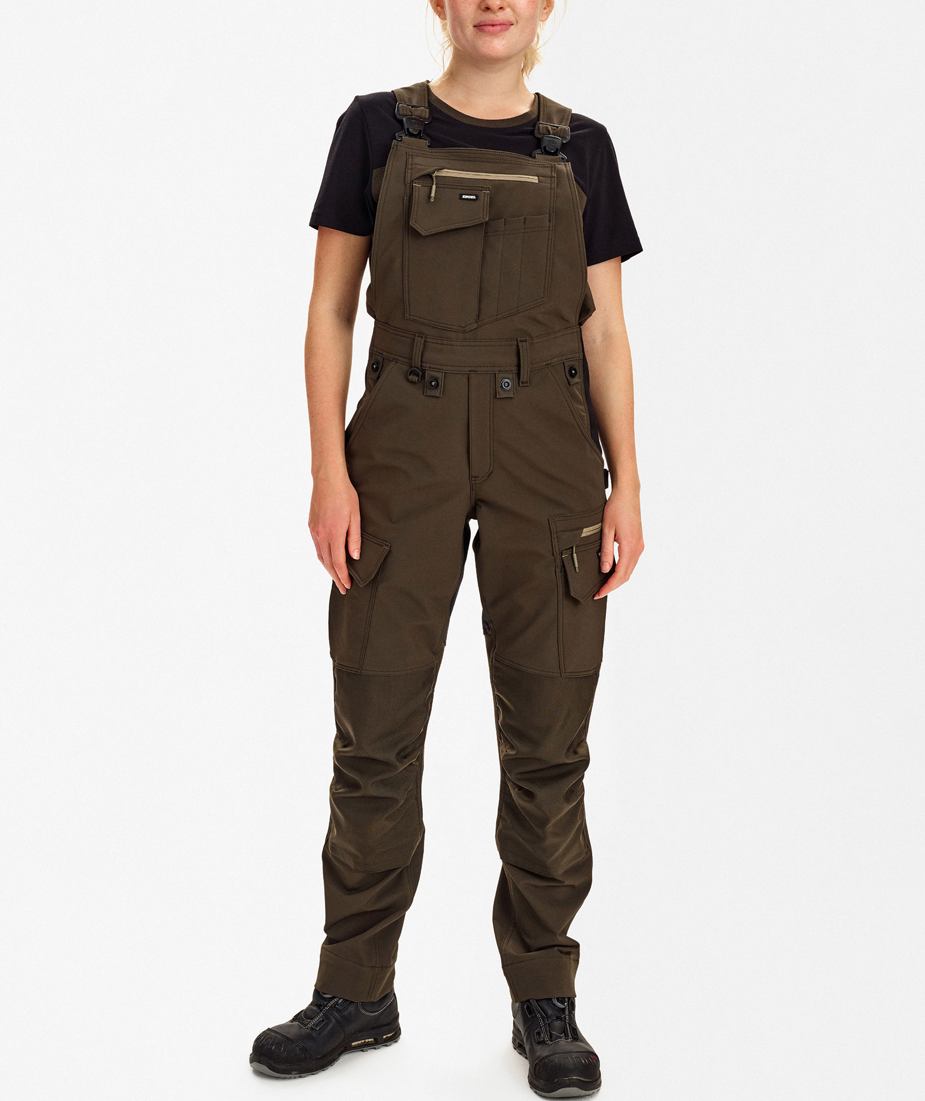 Engel Entire h&auml;ngselbyxa full stretch dam, Forest Green/Black