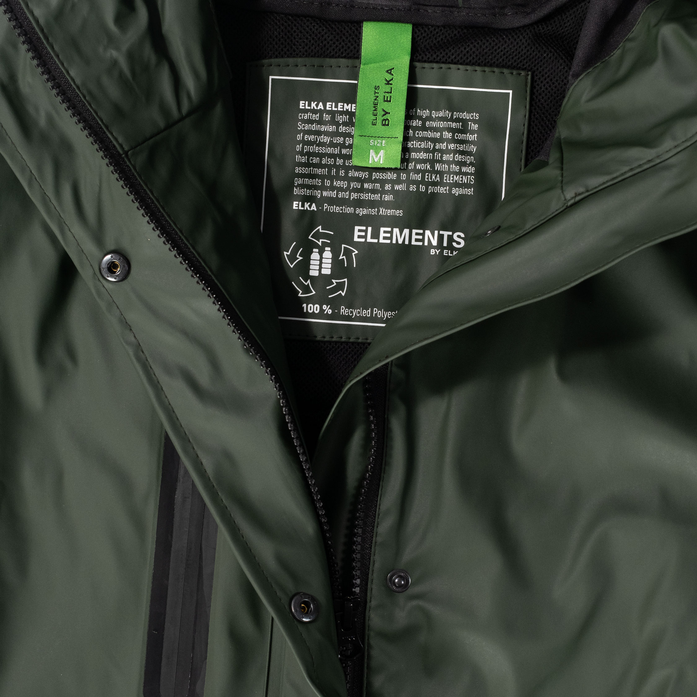 ELKA Recycled PU women's raincoat, Olive, large image number 2