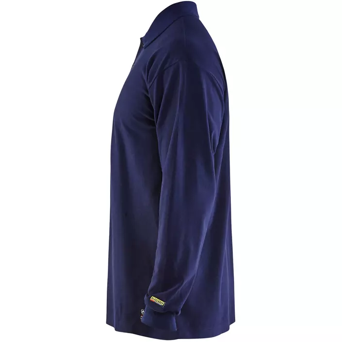 Blåkläder Anti-Flame long-sleeved polo shirt, Marine Blue, large image number 2