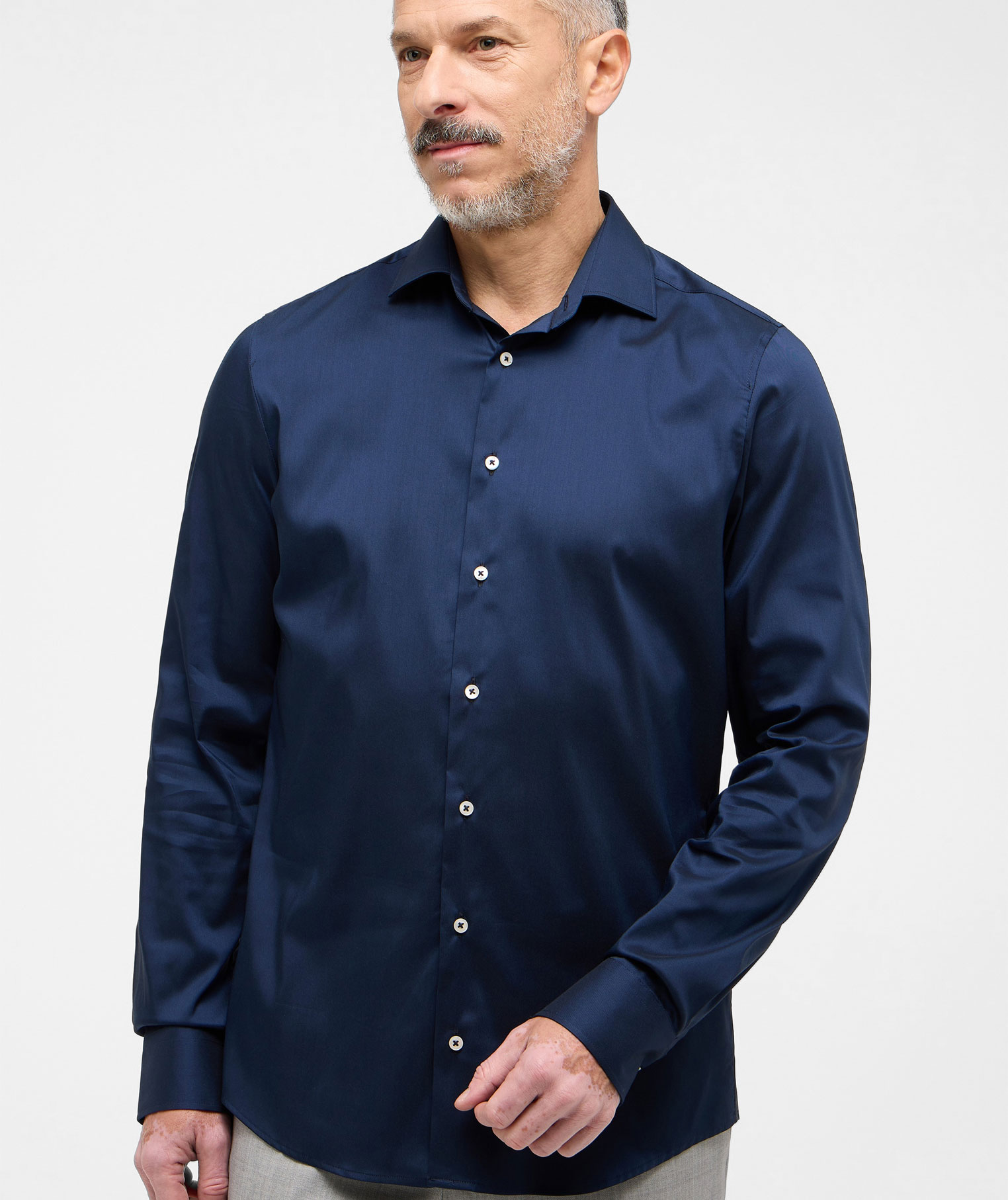 Eterna Performance Slim Fit shirt, Navy, large image number 1