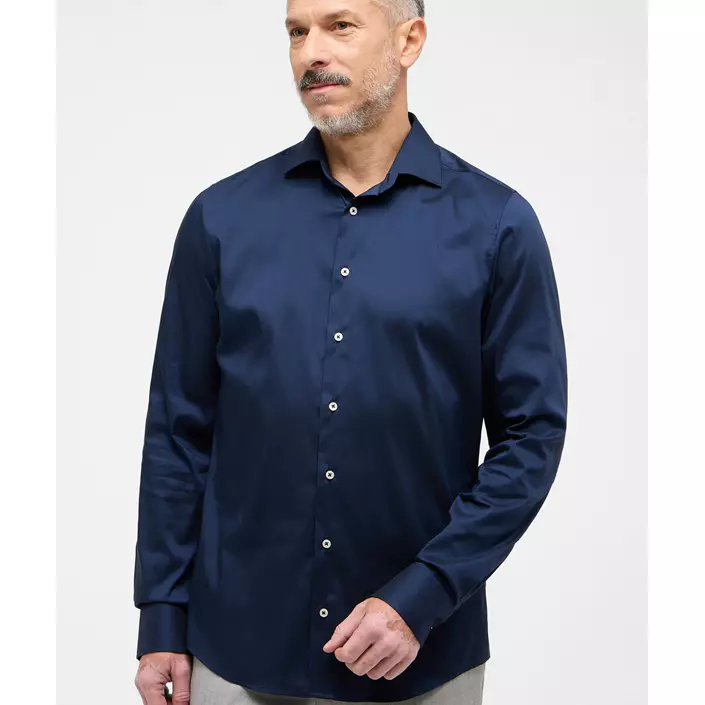 Eterna Performance Slim Fit skjorte, Navy, large image number 1