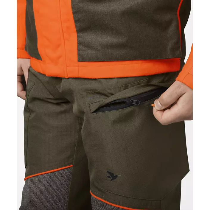 Seeland Venture trousers, Pine Green/Hi-Vis Orange, large image number 3