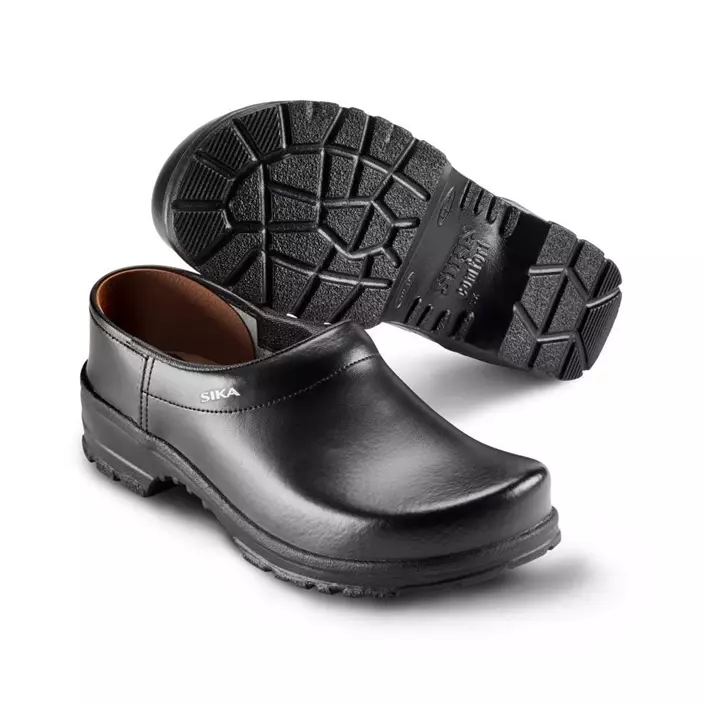 2nd quality product Sika comfort clogs with heel cover OB, Black, large image number 0